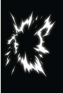 strike effect hit anime effect explosion of light anime effect, explosion cartoon 