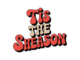 Tis the Season Retro Text