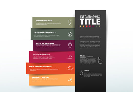 Modern Infographic Layout with Colorful Steps and Title Section