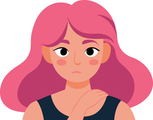 pink hair girl, cartoon girl face, cute female drawing, stylish woman character, girl face wallpaper, anime bright girl, trendy female cartoon, art of woman face, girl vector character, modern pink ar