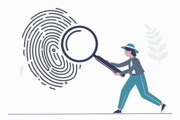 vector illustration of magnifying glass