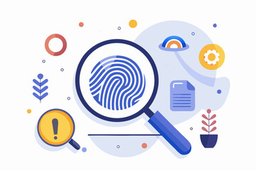 vector illustration of magnifying glass