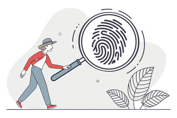 vector illustration of magnifying glass