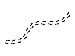 Step Footprints Paths Vector Icon Illustration Isolated on White Background