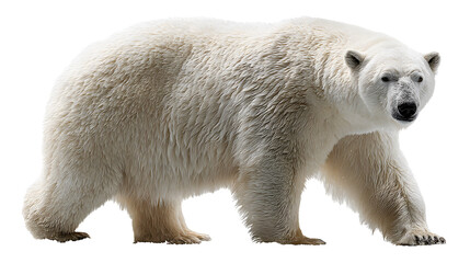 Fototapeta premium Polar bears, isolated transparent background 