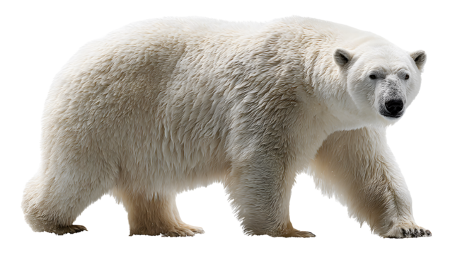 Polar bears, isolated transparent background
