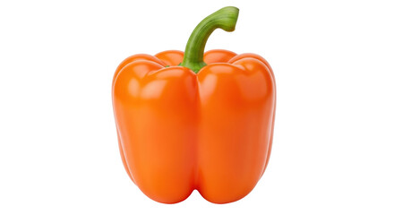 Isolated orange bell pepper, fresh vegetable for cooking or salad preparations at home