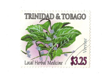 A vintage postage stamp from Trinidad and Tobago.