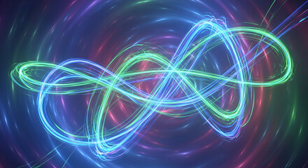 Glowing Swirls Abstract Energy Stream Futuristic Dynamic Light Illustration