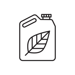 Biofuel Jerrycan with Leaf