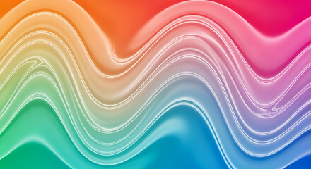 Abstract Smooth Wavy Lines Gradient Colorful Background Illustration Backdrop