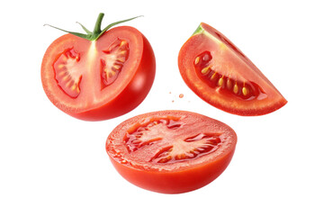 tomato slice isolated on white background