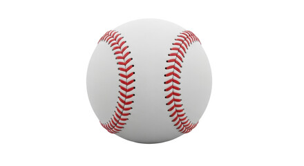 Isolated baseball equipment, sport ball with red stitching, professional league ball