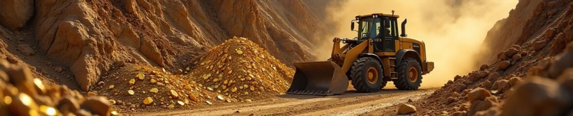 Powerful Backhoe Unearths Gold Vein A Glimpse into the Rugged Reality of Gold Mining