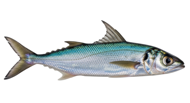 Isolated American shad, an anadromous forage fish of the herring family from the Atlantic coast
