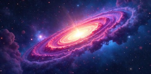 Celestial Panorama Swirling Nebula, Stars, and Galaxies in a Divine Cosmos