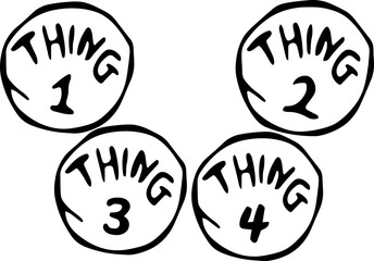 Thing 1 2 3 4 SVG , Thing 1 to Thing 4 svg ,Things Team svg , Thing Costume svg