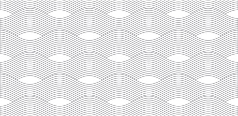 Minimalist seamless wave line pattern background, abstract geometric curve texture design