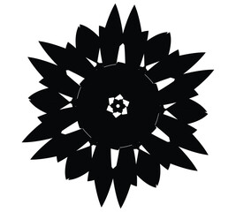 a black and white mandala