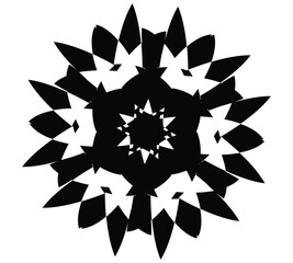 a black and white mandala