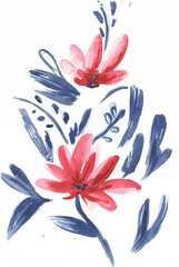 watercolor abstract seamless hand drawn floral motif print. Pattern 