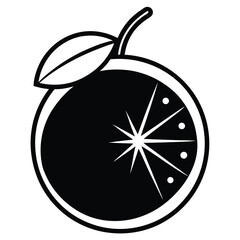 grapefruit vector line art icon