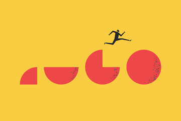 Business success and excellence vector concept. Symbol of best, achievement, talent, growth. Minimal design eps10 illustration