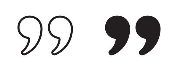 Quotation marks icon, vector illustration . 