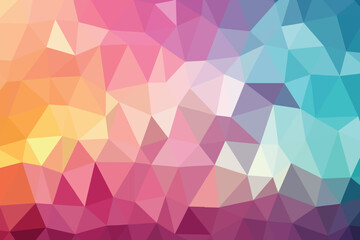 Fototapeta premium Geometric Symphony A Vibrant Tapestry of Triangles in Harmonious Hues A Captivating Abstract Design Blending Warm and Cool Tones Seamlessly