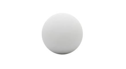Isolated Simple Rendered Sphere Object with Soft Lighting and Shadow, Neutral Tone