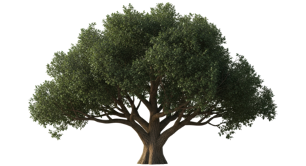 Isolated Oak Tree, Springtime Foliage, Forest Giant, Nature's Canopy and Green Tree Design