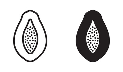 Papaya fruit icon, vector illustration .  