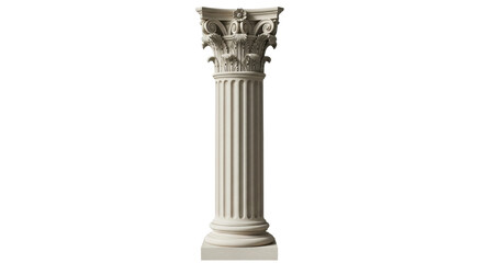 Isolated Column architectural feature classic building element in Ancient Greek style
