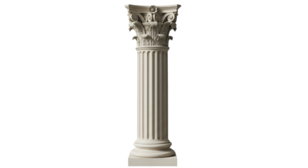 Isolated Column architectural feature classic building element in Ancient Greek style