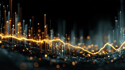 Abstract Financial Background with Dynamic Charts and Graphs