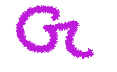 Vibrant magenta letter g glow effect digital graphic abstract design element isolated Cloud, fog, Alfabet