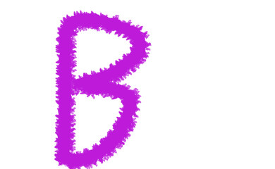 Bold purple letter b graphic abstract design character symbol graphic element alphabet letter visual Cloud, fog, Alfabet
