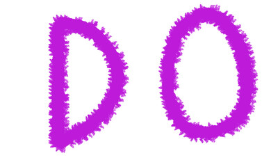 Vibrant magenta "do" text graphic expressing action and encouragement with a soft textured brushstroke effect Cloud, fog, Alfabet