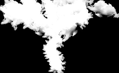 Abstract white smoke explosion or creative energy burst against a dark backdrop Cloud, fog, Alfabet © PNG Stock