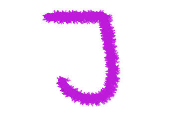 Vibrant neon purple letter j graphic design element for modern branding and digital projects Cloud, fog, Alfabet