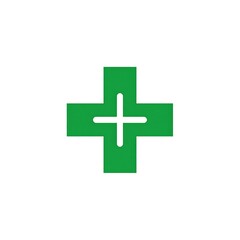Green plus sign symbol