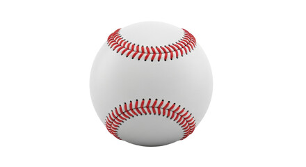 Isolated baseball for sport, equipment, and recreation with red stitching detail and round design