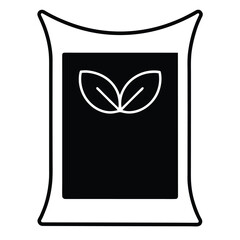 seed packet vector line art icon
