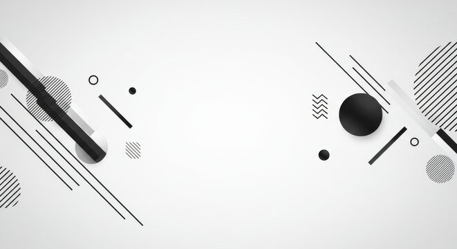 Diagonal Stripe Minimalist Vector Line Banner Floating on White