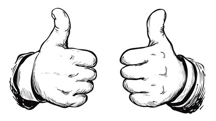 Cheerful Smiling Person Showing Thumbs Up Gesture of Success and Happiness