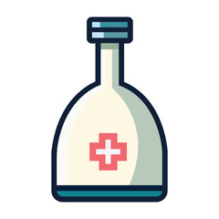 Medicine Bottle icon Vector Design illustration
