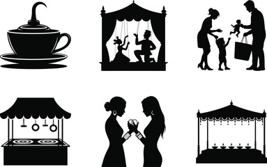 Diwali Carnival and Fair Event Vector Bundle