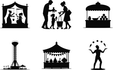 Diwali Carnival and Fair Event Vector Bundle