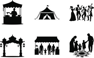 Diwali Carnival and Fair Event Vector Bundle