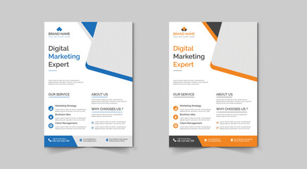 Creative Corporate & Business Flyer Brochure Template Design, abstract business flyer, vector template design. Brochure design, cover, annual report, poster, flyer